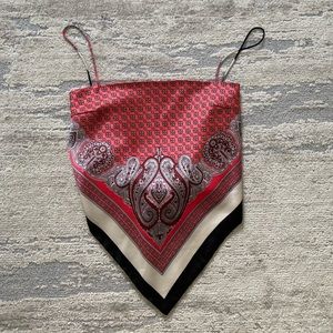 pink zara bandanna top